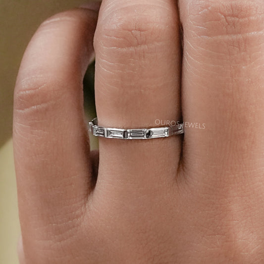 Baguette Cut Lab Grown Diamond Full Eternity Band