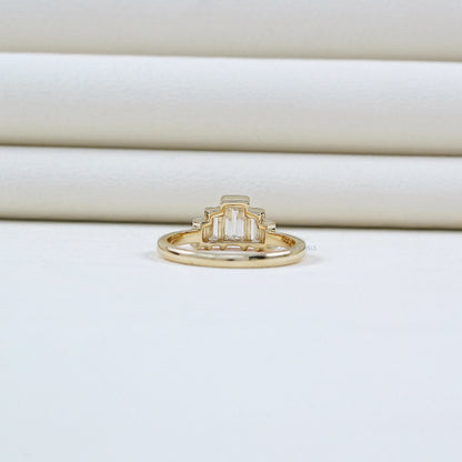 Baguette Cut Lab Grown Diamond Wedding Ring