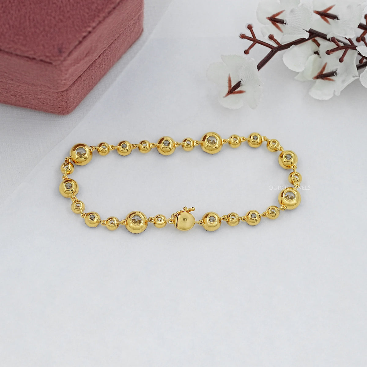 OEC Round Lab Diamond Black Coated Bracelet Bracelet