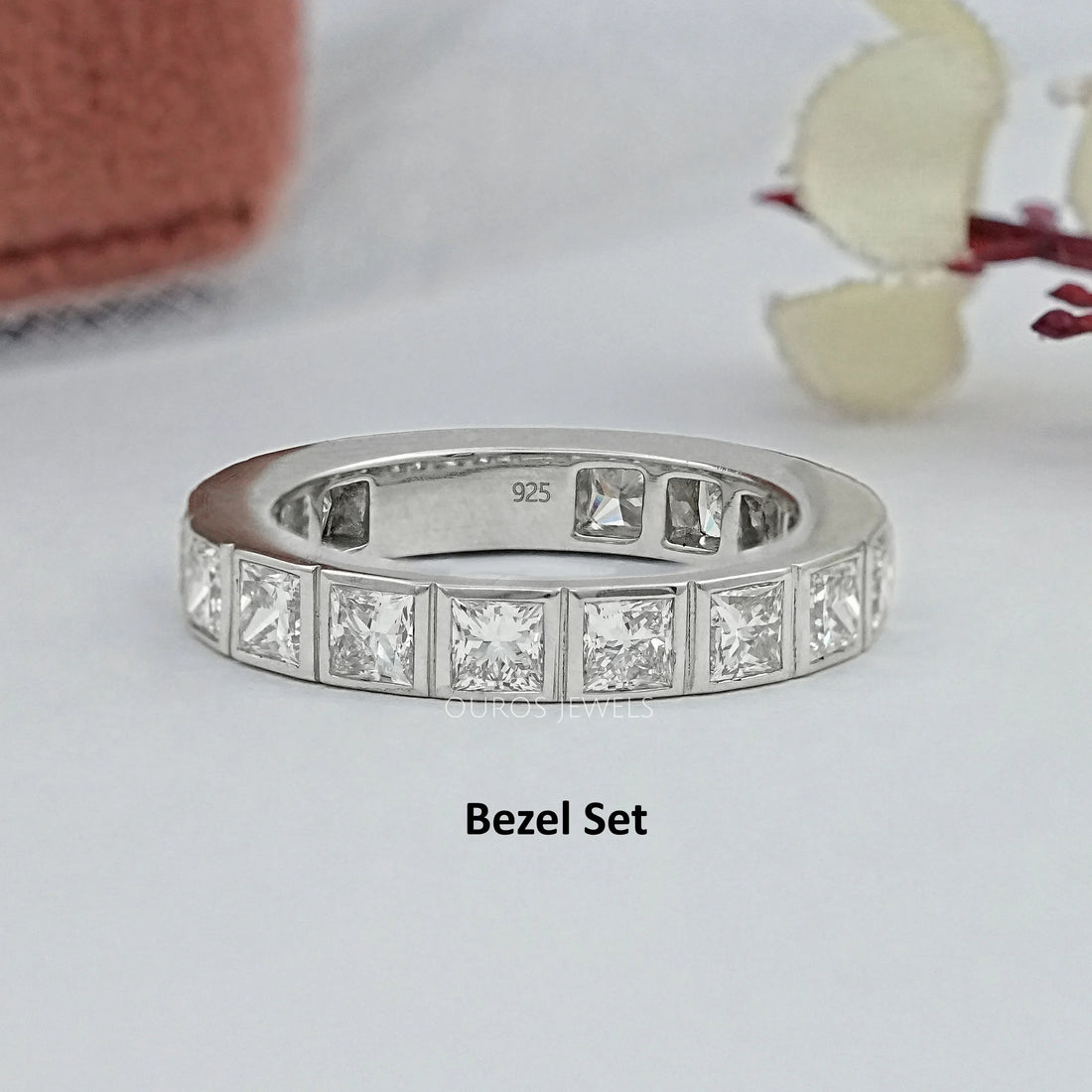 Princess Lab Diamond Eternity Wedding Band Ring