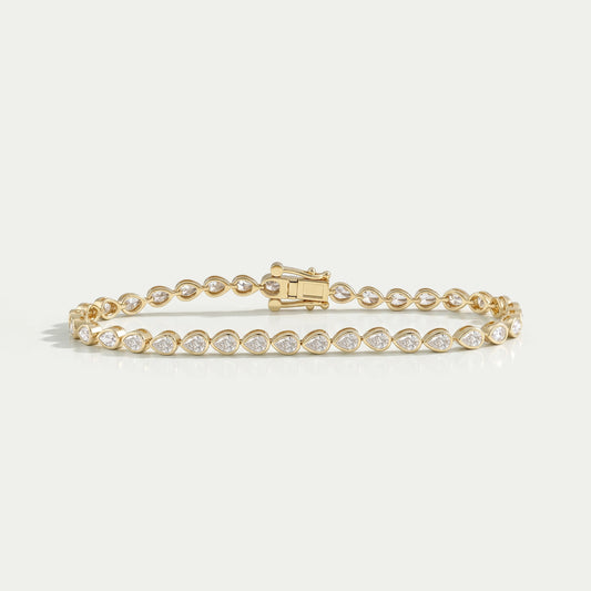 Pear Diamond Tennis Bracelet - East West Set Bracelet
