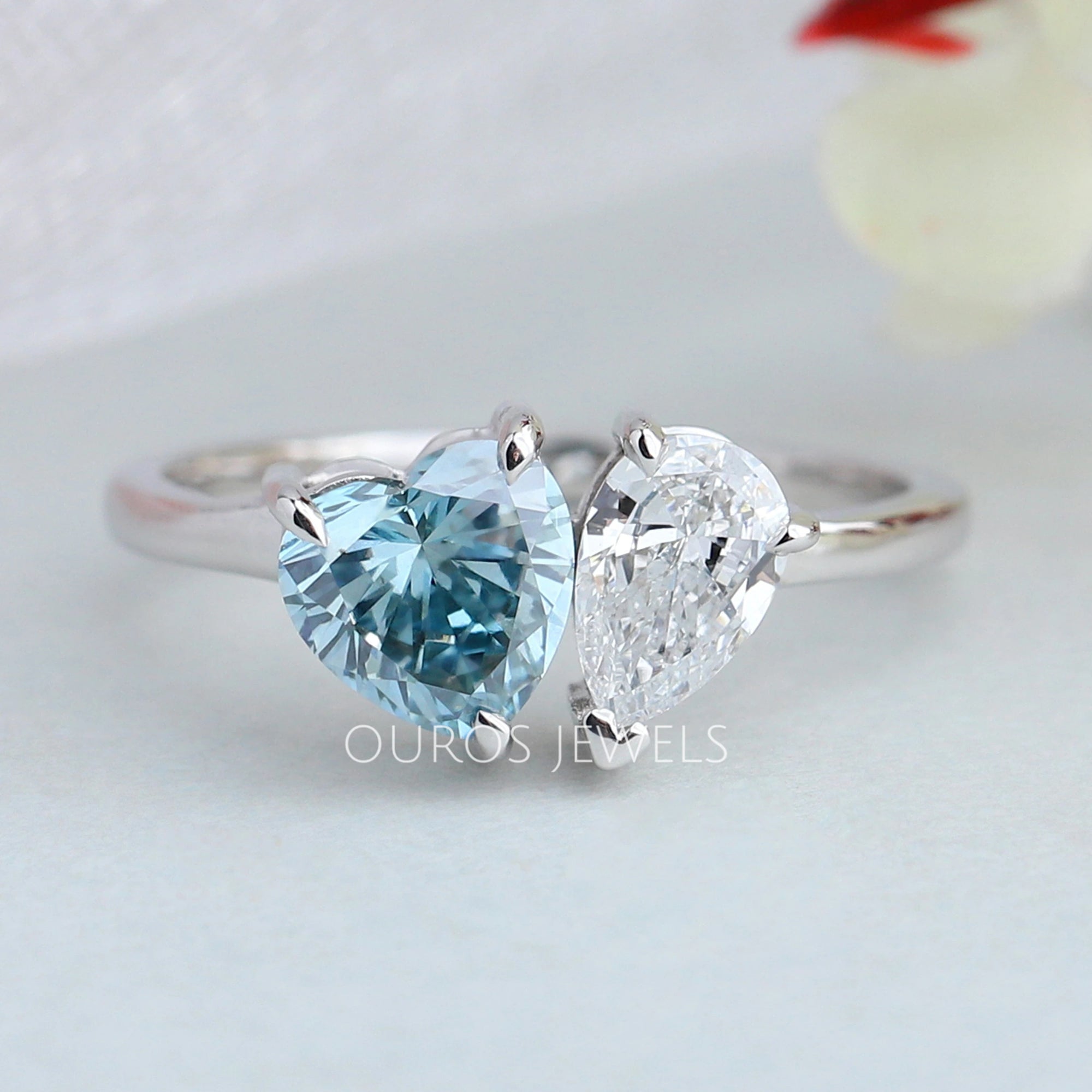 Heart & Pear Diamond Toi Et Moi Wedding Ring Rings