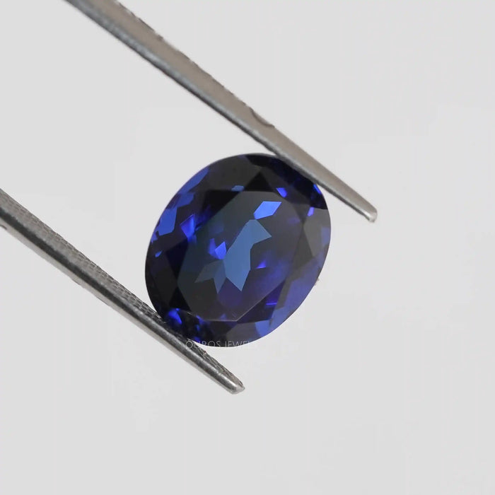 Blue Sapphire Oval Cut Lab Grown Gemstone