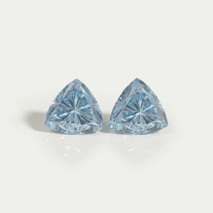 Blue Trillion Cut Lab Grown Diamond Loose