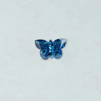 Diamant de laboratoire de 0,55 carat de forme papillon bleu