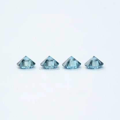 Blue Round Cut Lab Grown Diamond Loose