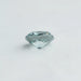 side view of fancy vivid bluish green cushion cut lab created diamond