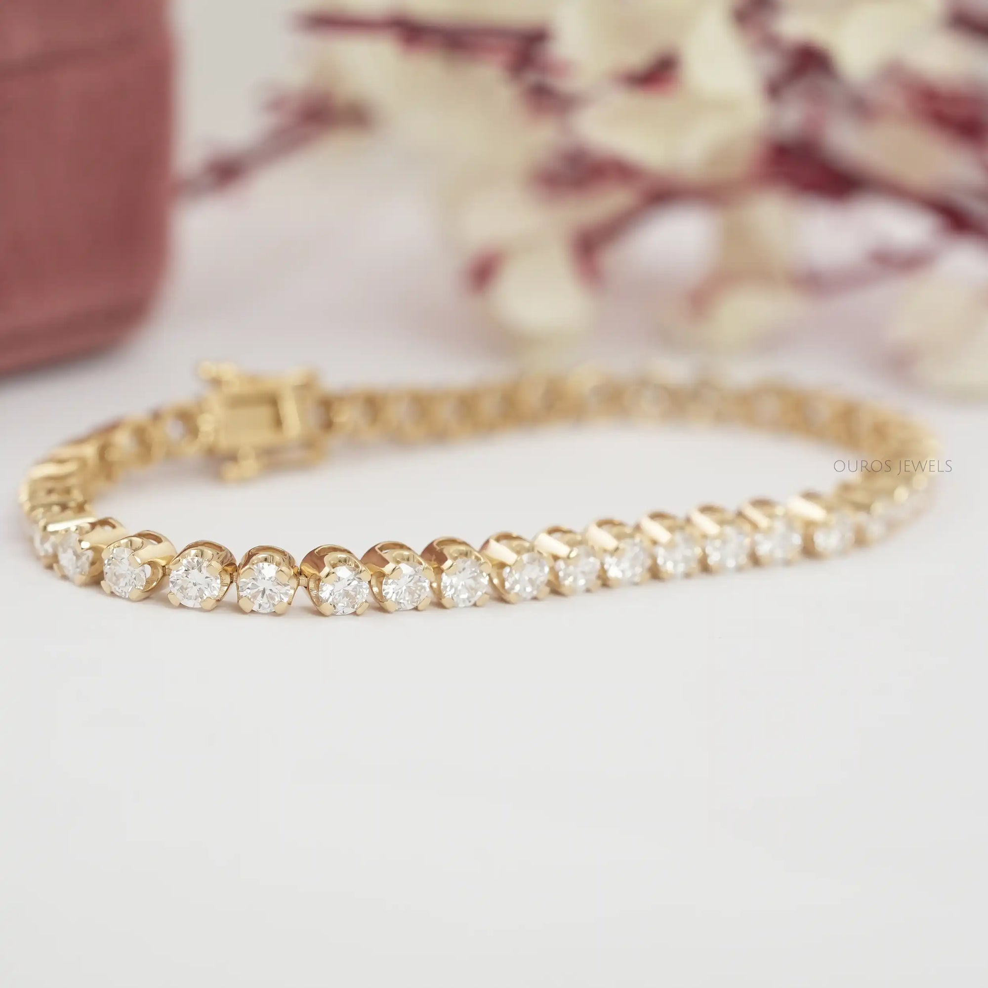Round Lab Diamond Tennis Bracelet Bracelet
