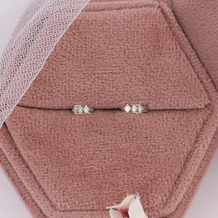 Round Diamond Open Cuff Wedding Ring Ring