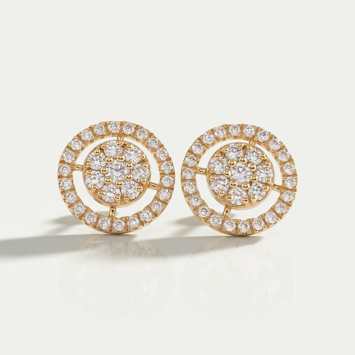 Brilliant Round Cut Lab Diamond Halo Stud Earrings Earring