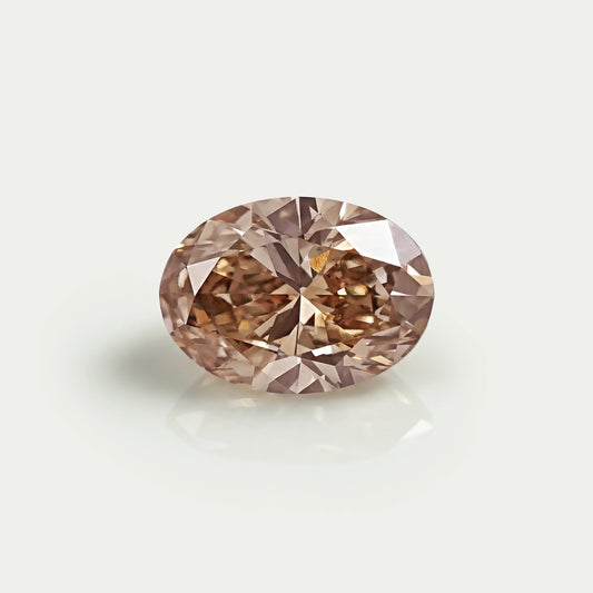 Brown Oval Cut Lab Loose Diamond