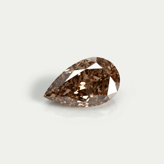 Fancy Light Brown Pear Cut Loose Diamond Loose