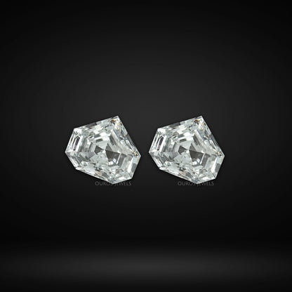 Step Cut Bullet Shape Lab Diamond Matching Pair Loose