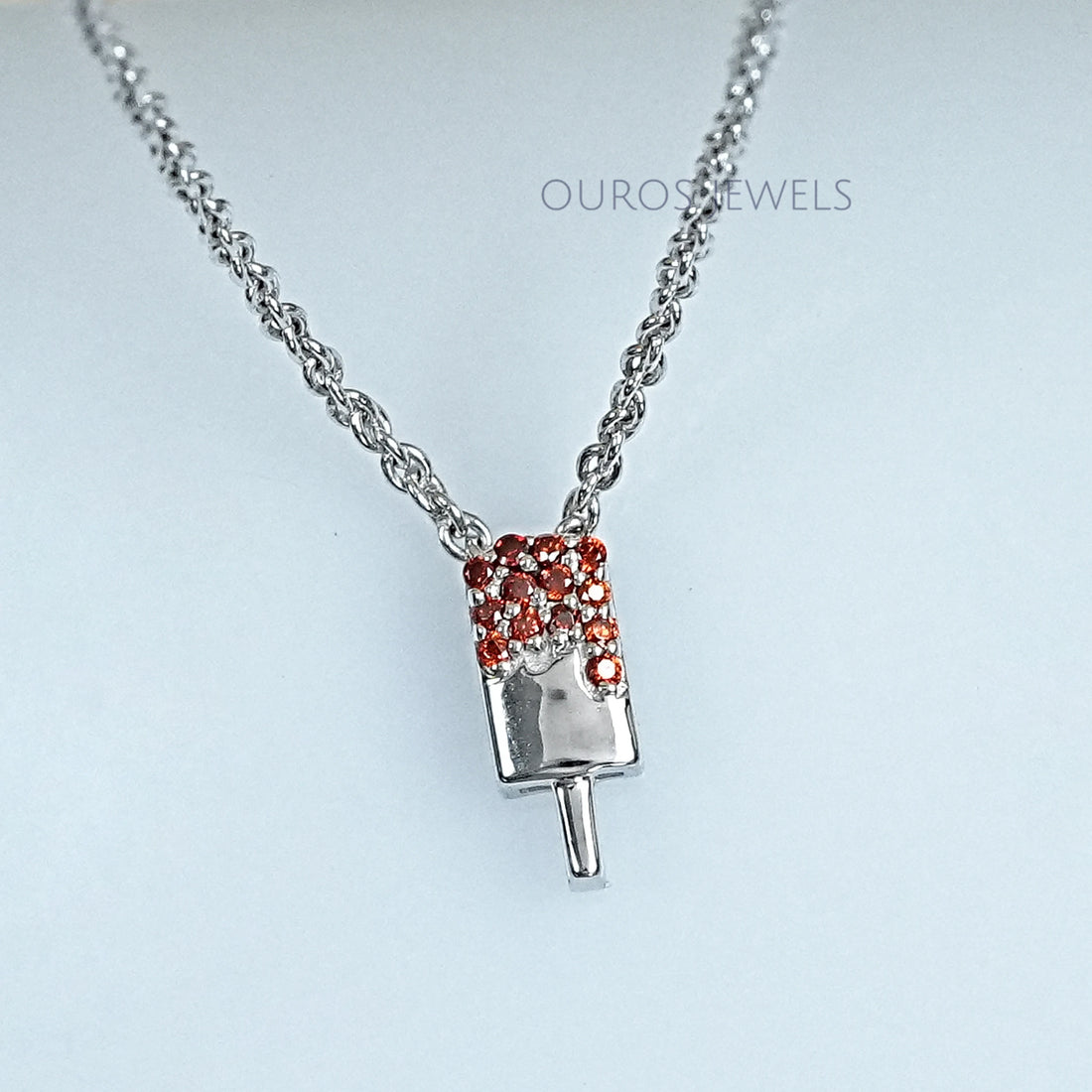 Red Ruby Popsicle Pendant For Kids