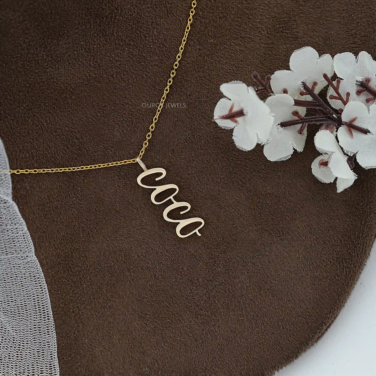 COCO Customized Letter Yellow Gold Pendant Necklaces