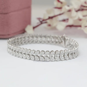 Bracelet de tennis avec diamants ronds de laboratoire