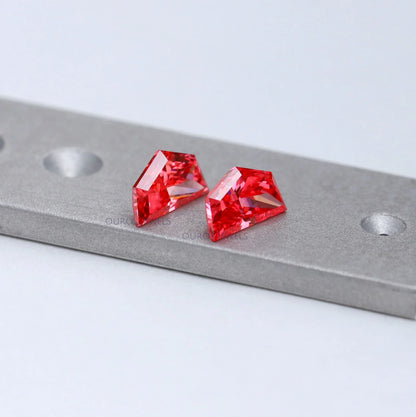 Fancy Pink Cadillac Cut Lab Diamond Pair Loose Loose