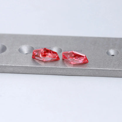 Fancy Pink Cadillac Cut Lab Diamond Pair Loose Loose