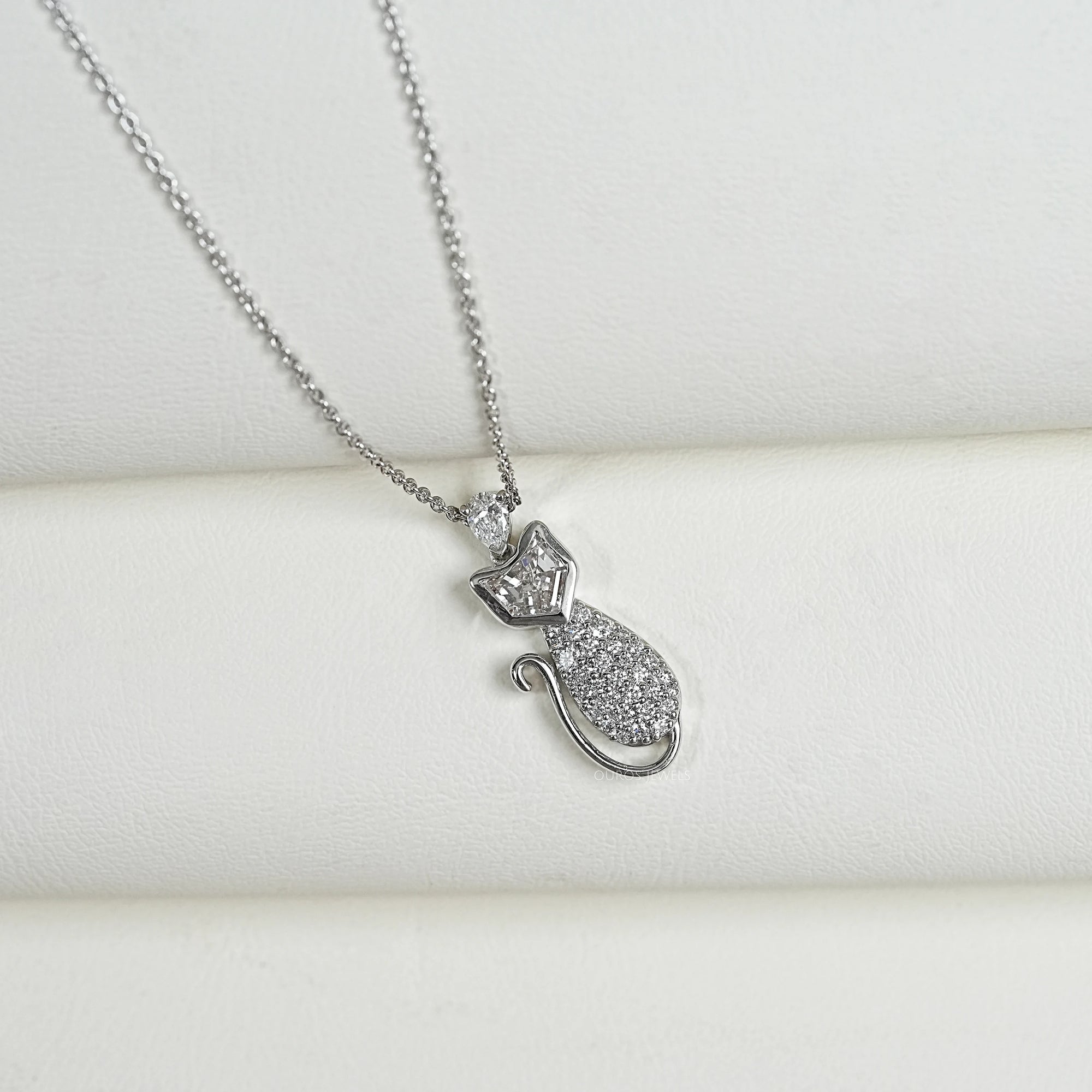 Cat Cut Lab Grown Diamond Pendant Necklaces