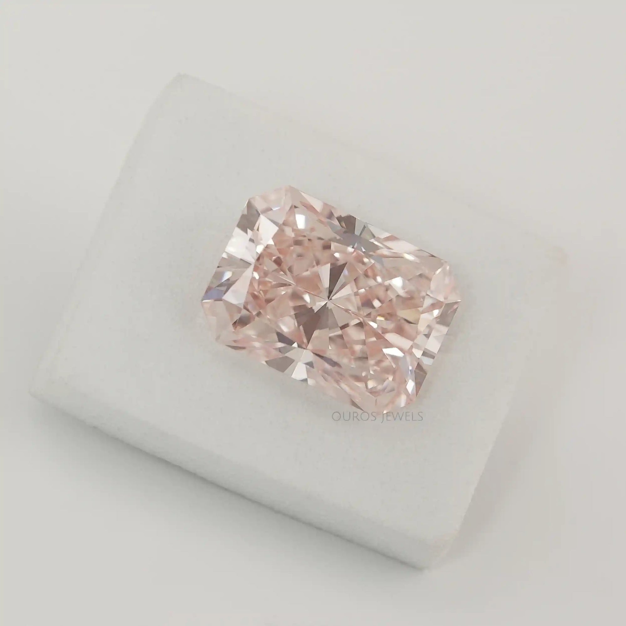 8.04 Carat Certified Radiant Cut Fancy Intense Pink Diamond