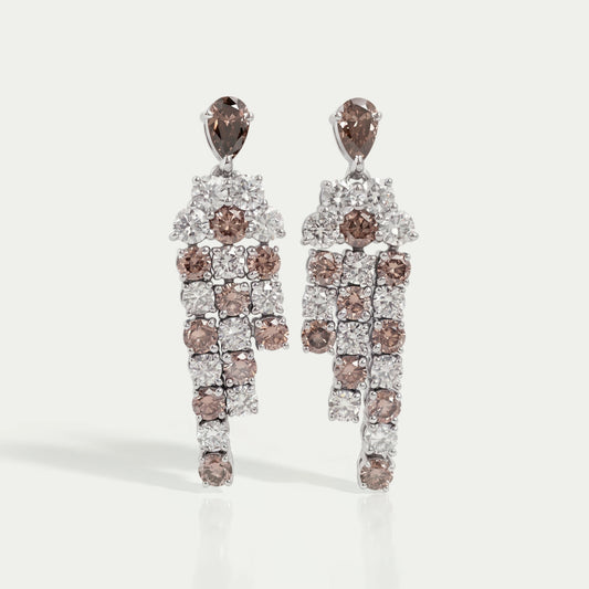 Champagne Diamond Dangle Earrings