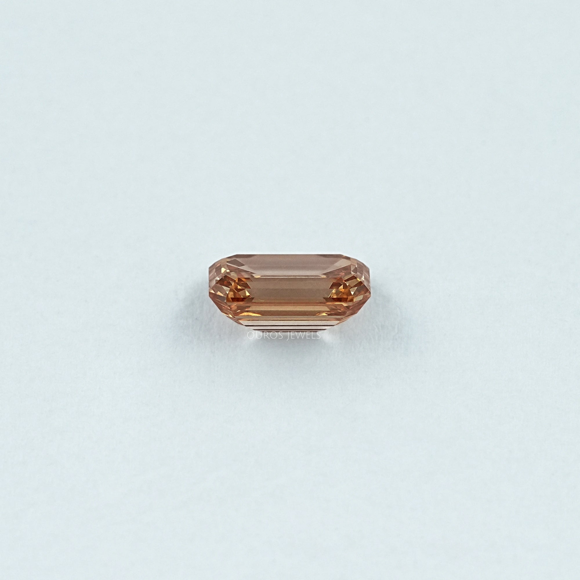 Champagne Emerald Cut Lab Grown Diamond Loose