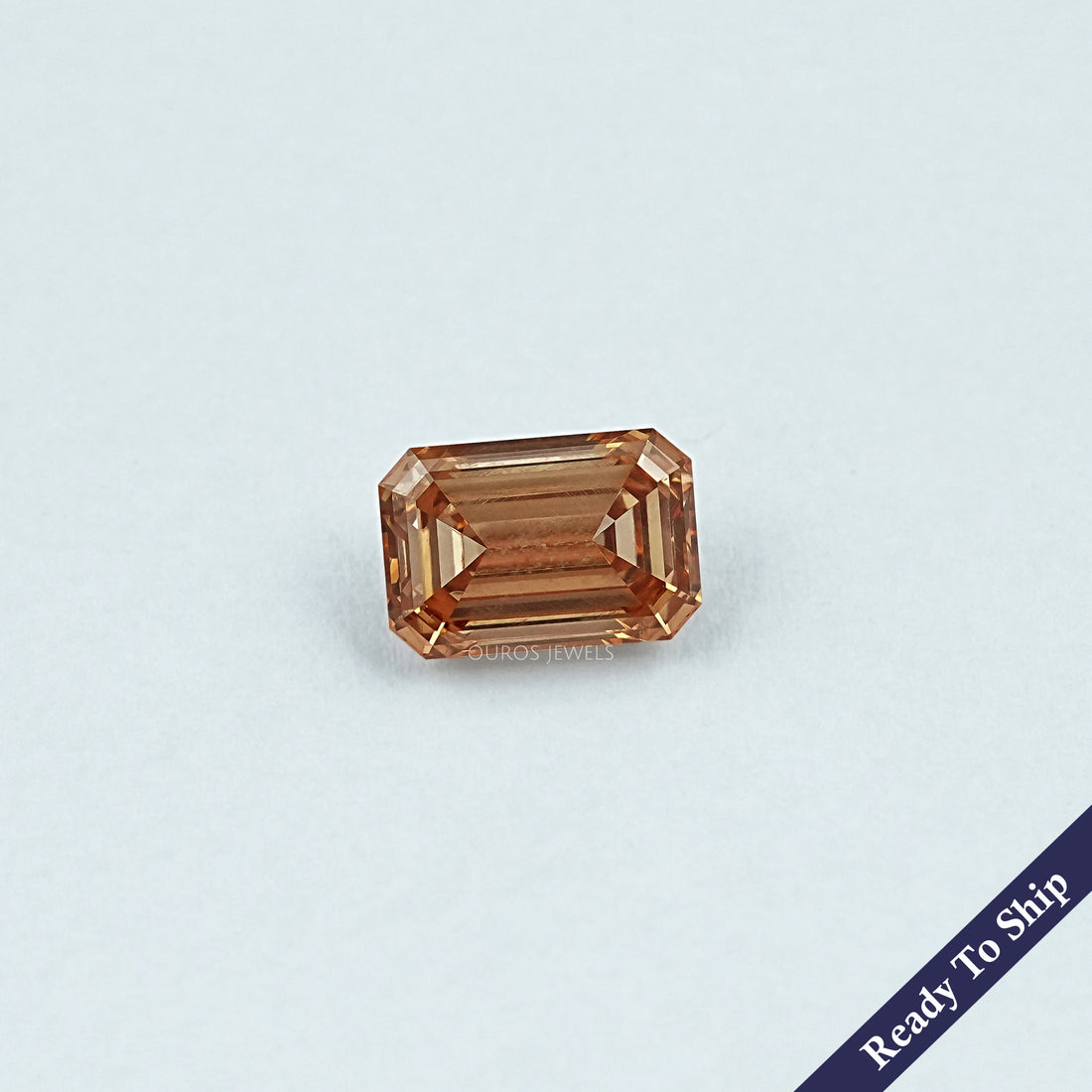 Champagne Emerald Cut Lab Grown Diamond Loose