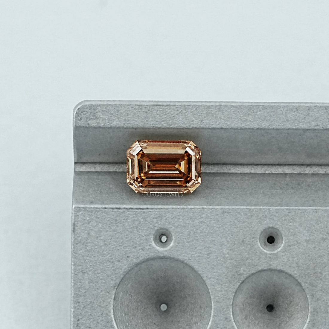 Champagne Emerald Cut Lab Grown Loose Diamond Loose