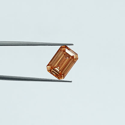 Champagne Emerald Cut Lab Grown Diamond Loose