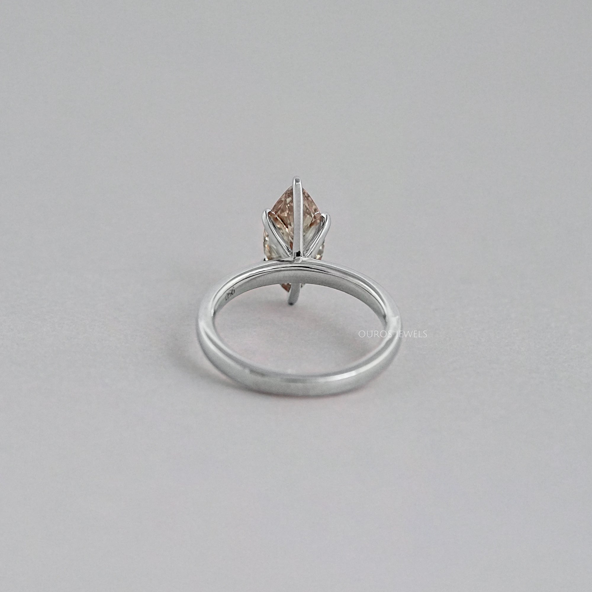 Champagne Marquise Lab Diamond Solitaire Ring Ring