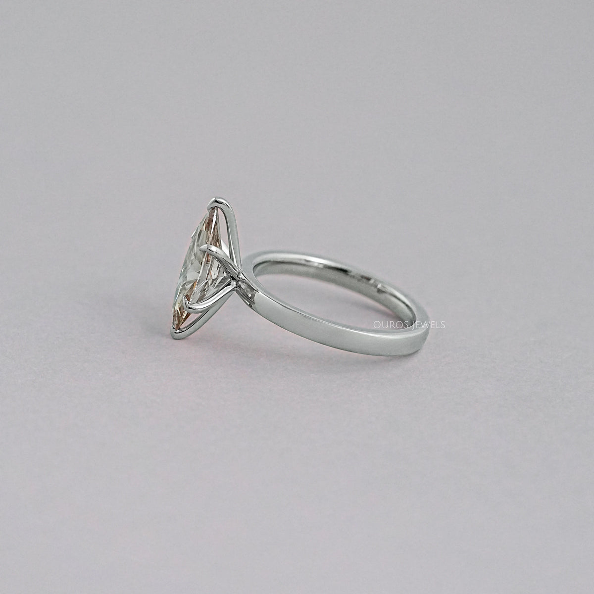 Champagne Marquise Lab Diamond Solitaire Ring Ring