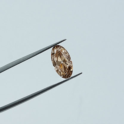 Champagne Old Mine Moval Cut Lab Diamond Loose