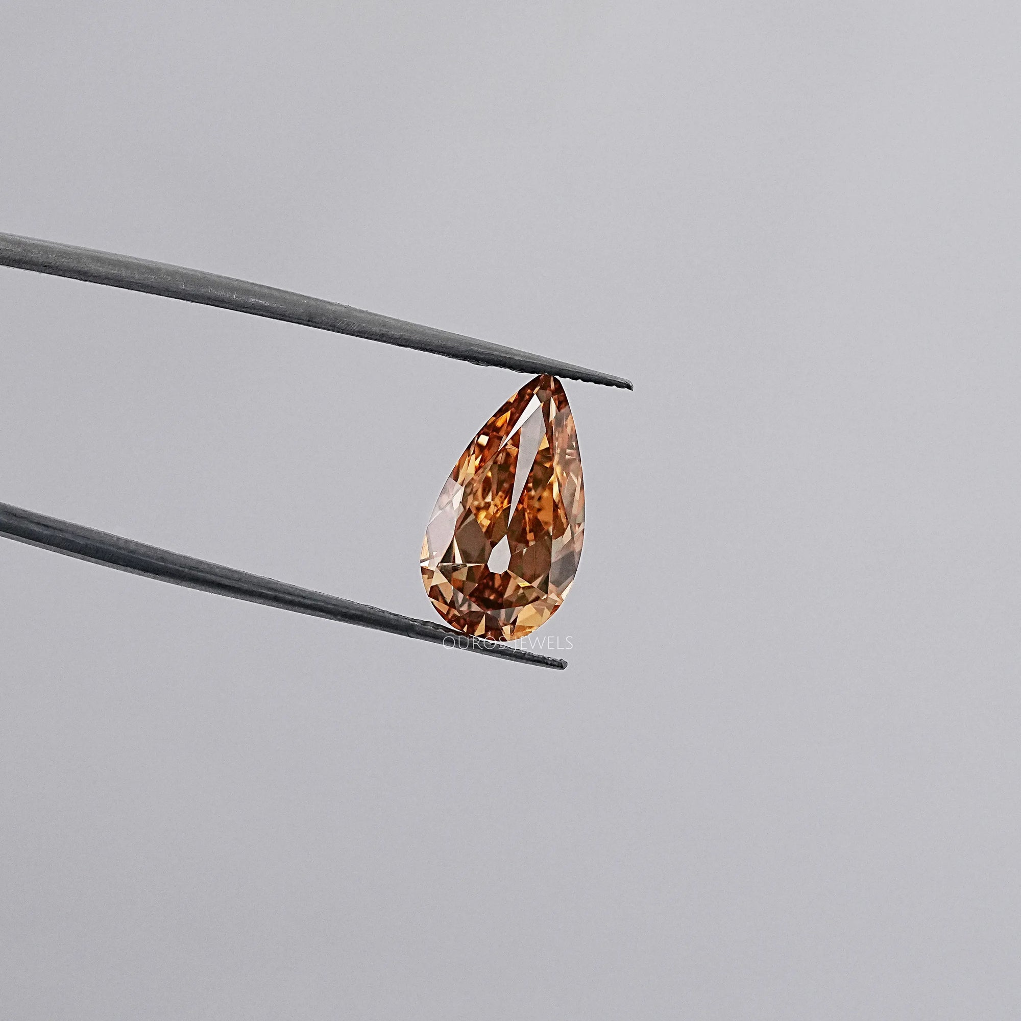 Champagne Old Mine Pear Cut Diamond Loose Loose