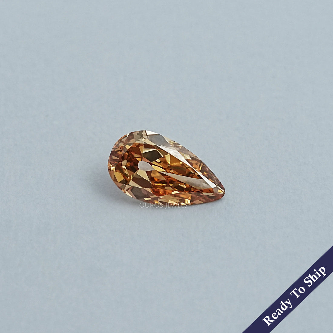 Champagne Old Mine Pear Lab Diamond Loose Loose