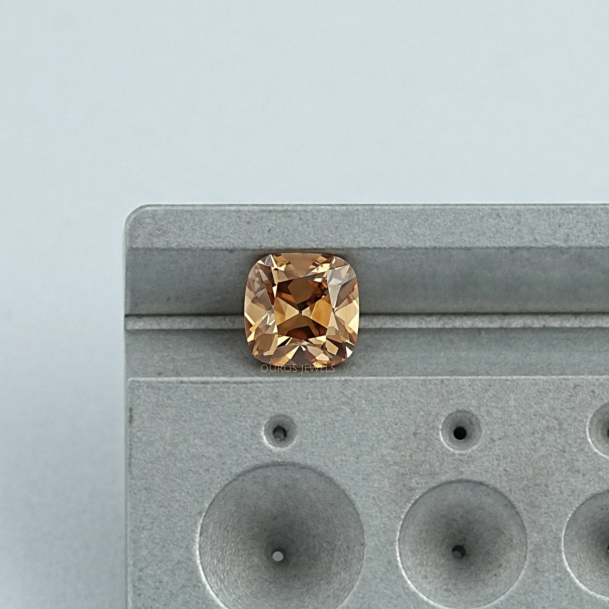Champagne Square Old Mine Cushion Cut Loose Diamond Loose