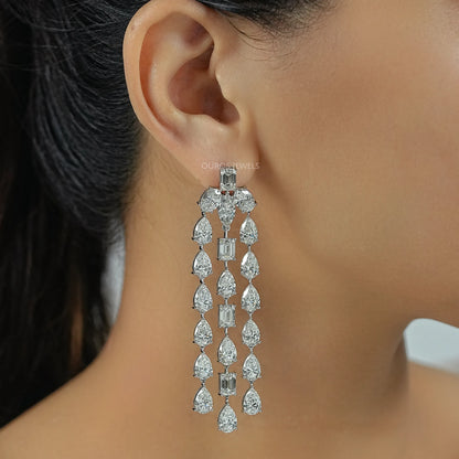 Multi Lab Diamond Chandelier Earrings Earrings
