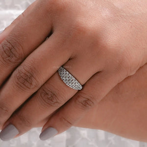 Chocolate Round Pave  Set  Diamond  Ring