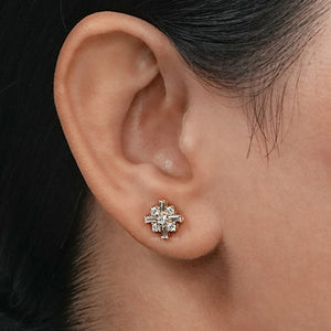 Antique Baguette Cut Lab Diamond Earrings