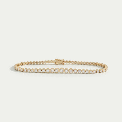 Classic Round Bezel Lab Diamond Tennis Bracelet Bracelet