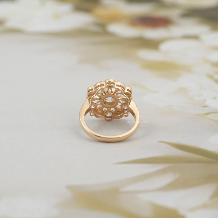 Vintage Old Cut Round Flower Style Ring