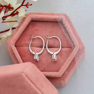 Boucles d'oreilles pendantes en forme d'hexagone