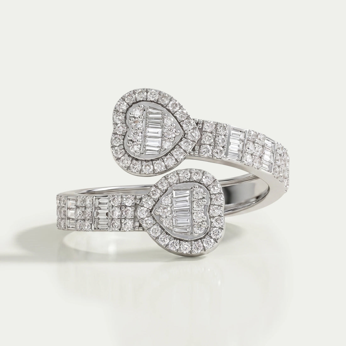 Lab Diamond Cluster Set Bypass Ring Ring