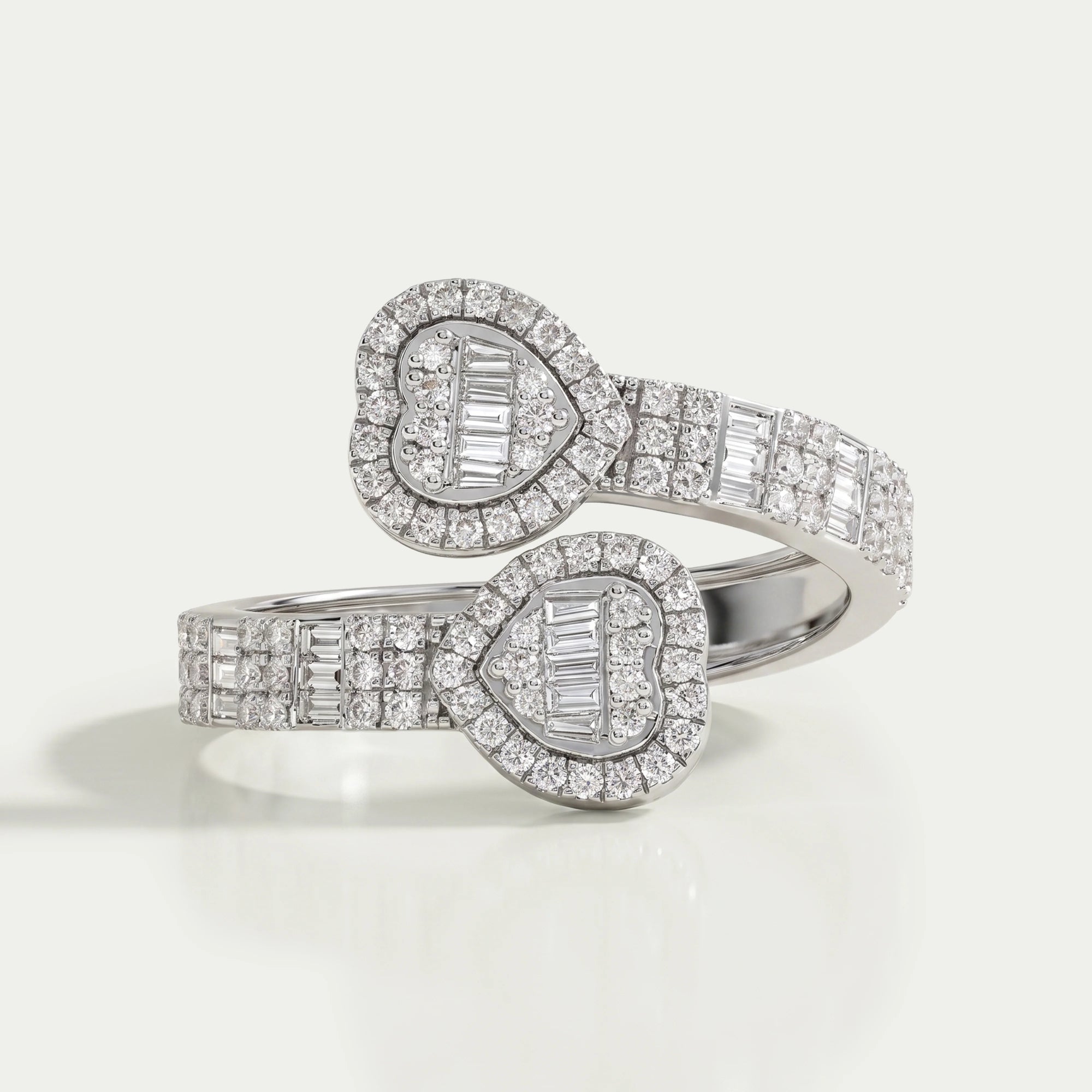 Lab Diamond Cluster Set Bypass Ring Ring