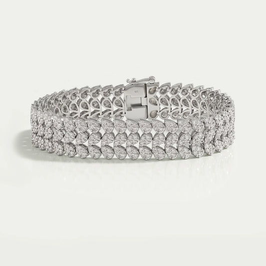 Cluster Diamond Wide Bracelet