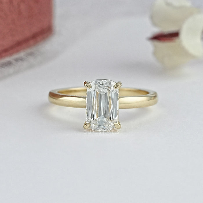 Bague solitaire en diamant de laboratoire à coupe croisée de 6,75 carats