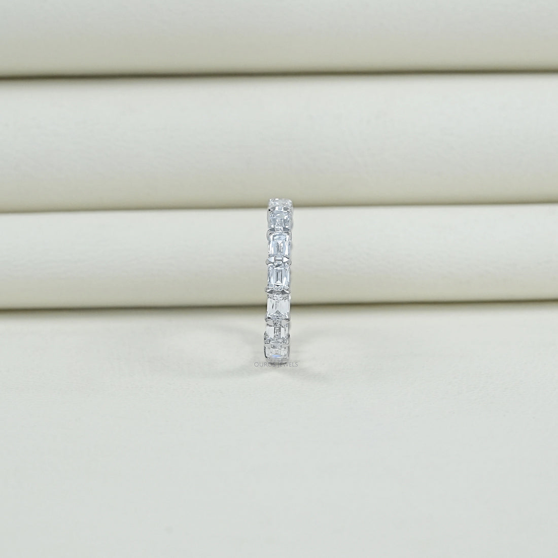 Criss Cut Eternity Wedding Band - East West Set Ring