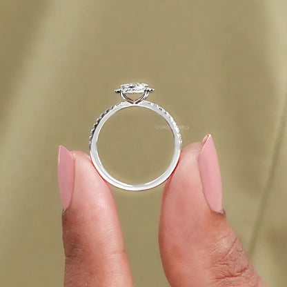 Round Diamond Crossover Ring Rings