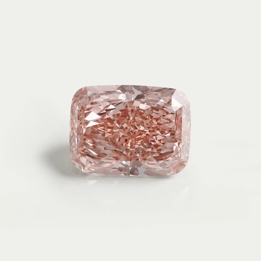 Diamant de laboratoire taille coussin - Rose vif fantaisie