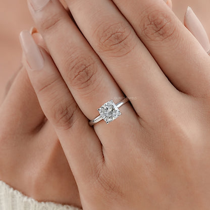 IGI Certified Cushion Cut Engagement Ring Ring