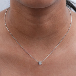 Certified Cushion Cut Lab Grown Diamond Pendant